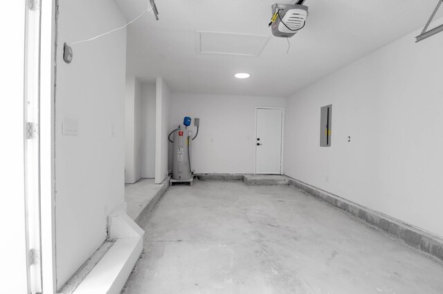 397 Parkdale Dr, Charleston, SC 29414 - garage with a garage door opener, electric water heater, and electric panel