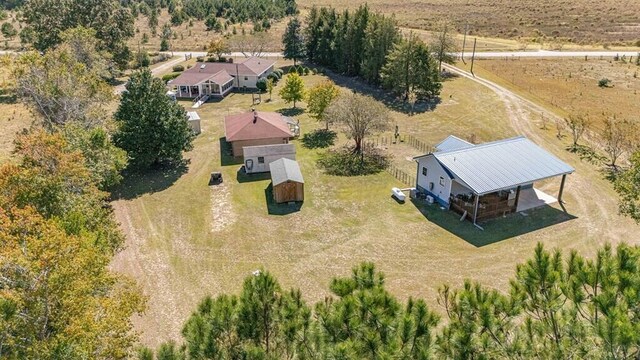 drone / aerial view featuring a rural view