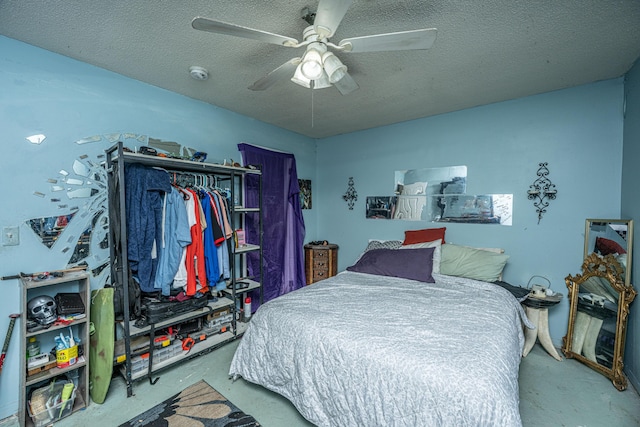 1004 Miles Jamison Rd, Summerville, SC 29485 - bedroom featuring a textured ceiling and ceiling fan