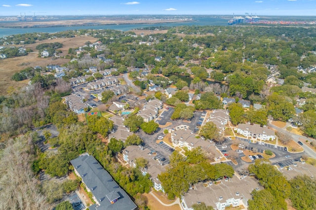 aerial view with a residential view