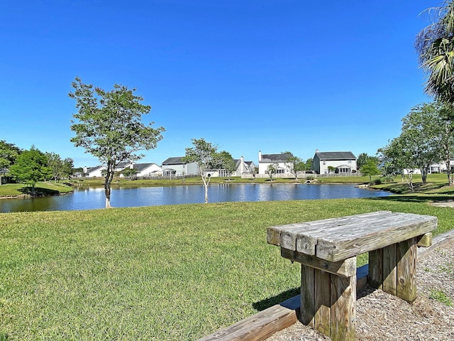 property view of water featuring a residential view