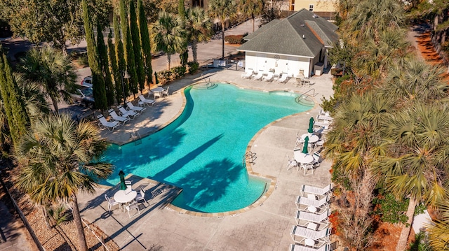 view of pool with a patio