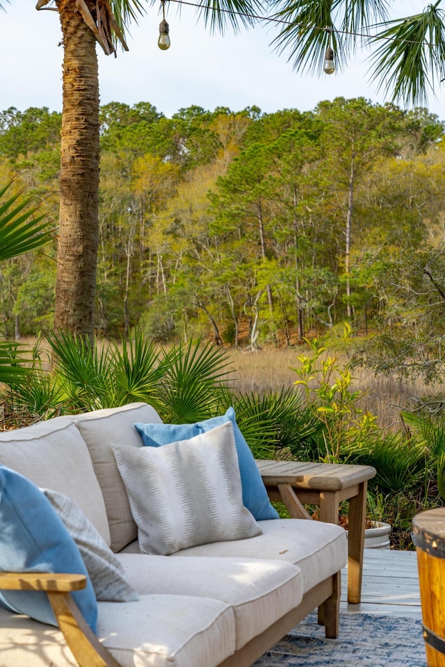 630 Cain Dr, Mount Pleasant, SC 29464 - view of patio with a wooden deck and an outdoor living space