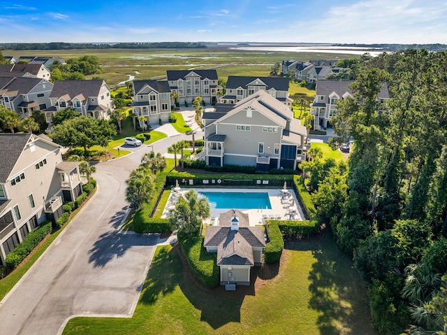 2087 Sterling Marsh Ln, Seabrook Island, SC 29455 - aerial perspective of suburban area featuring a pool area