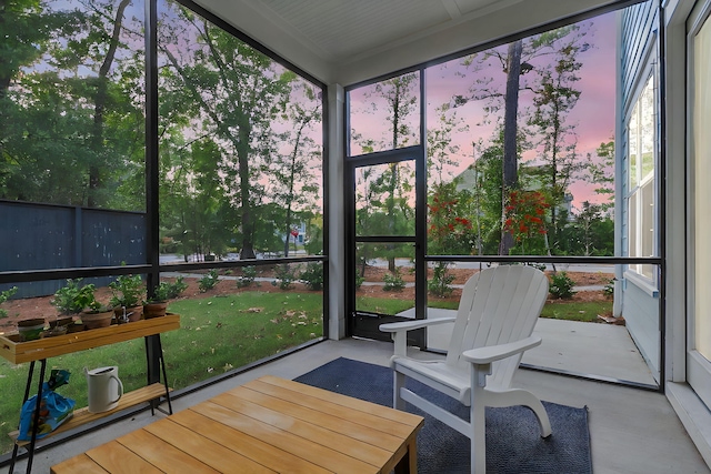 view of sunroom / solarium