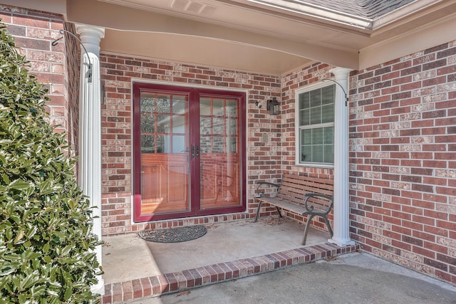 entrance to property with french doors