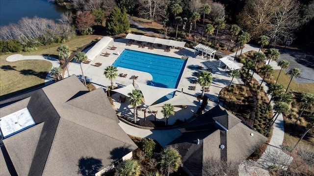 community pool featuring a patio area