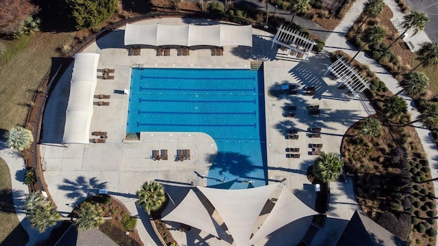view from above of property