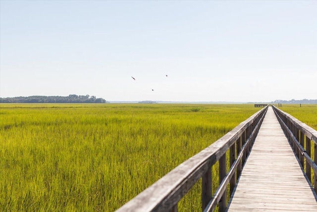dock with a view of countryside
