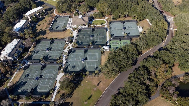 aerial overview of property's location featuring nearby suburban area