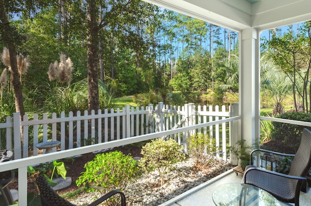 view of sunroom