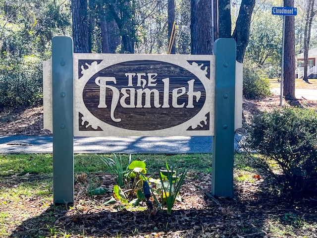 view of community sign