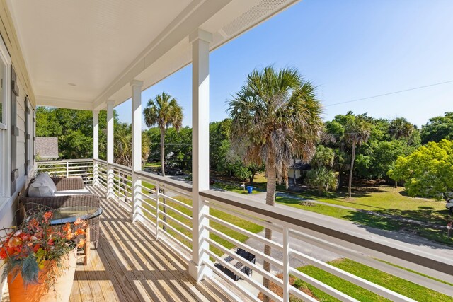 balcony with a porch