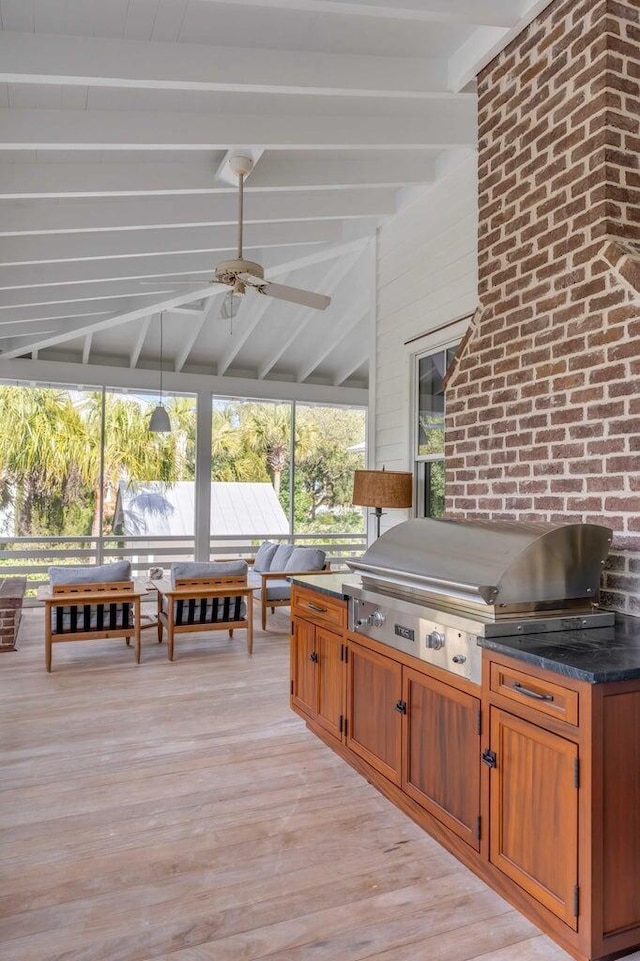 222 Haddrell St, Mount Pleasant, SC 29464 - wooden deck featuring ceiling fan