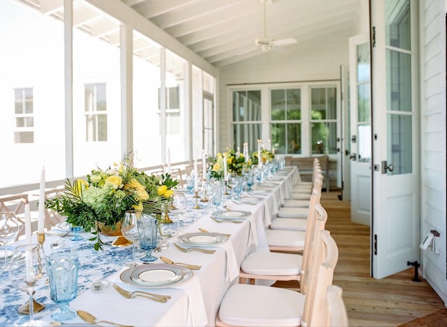 222 Haddrell St, Mount Pleasant, SC 29464 - sunroom featuring vaulted ceiling
