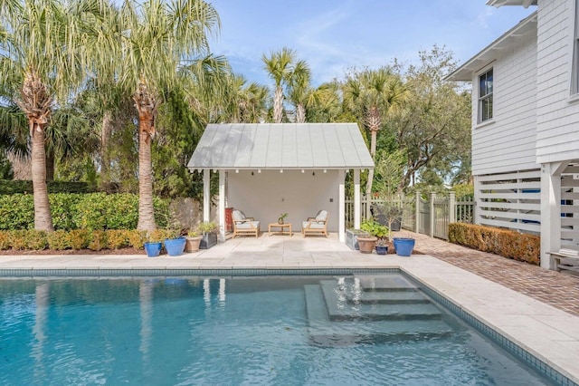 222 Haddrell St, Mount Pleasant, SC 29464 - view of swimming pool with a patio area and an outbuilding