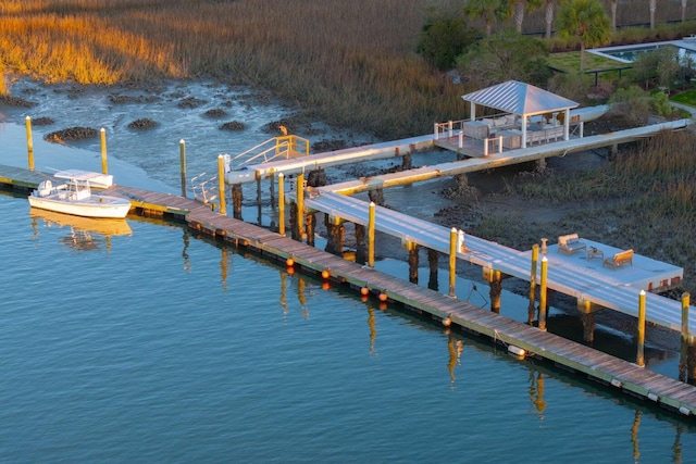 222 Haddrell St, Mount Pleasant, SC 29464 - dock area featuring a water view