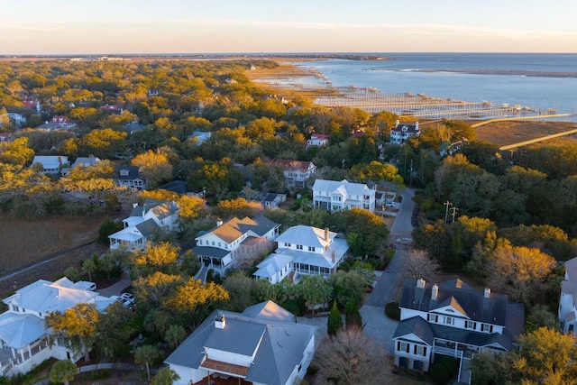 222 Haddrell St, Mount Pleasant, SC 29464 - aerial view at dusk of a water view and a residential view