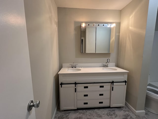 bathroom featuring vanity