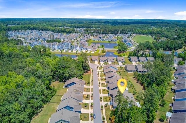 5078 Song Sparrow Way, Summerville, SC 29483 - aerial view of residential area with a forest and a large body of water
