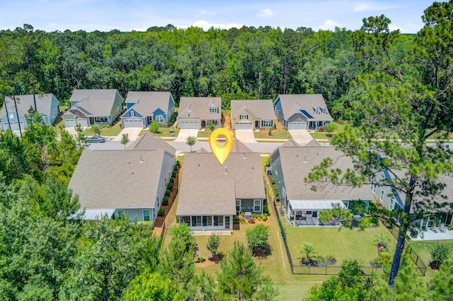 5078 Song Sparrow Way, Summerville, SC 29483 - aerial perspective of suburban area featuring a forest