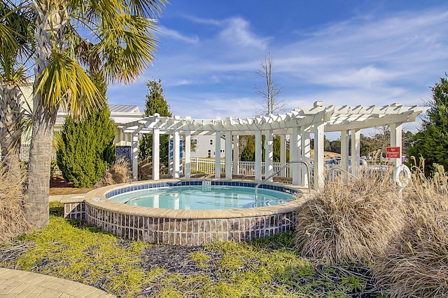 5078 Song Sparrow Way, Summerville, SC 29483 - view of swimming pool with a pergola
