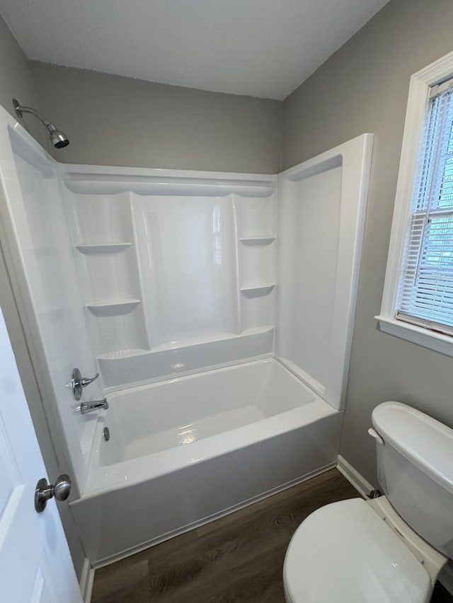 106 Pelican St, Ladson, SC 29456 - full bathroom with toilet, shower / bathtub combination, baseboards, and wood finished floors