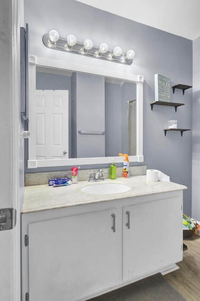 4662 Nibbs Ln, North Charleston, SC 29418 - bathroom featuring vanity and wood finished floors