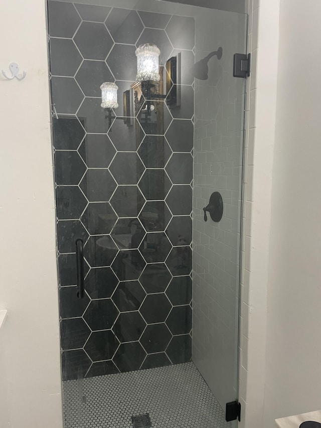 bathroom with walk in shower