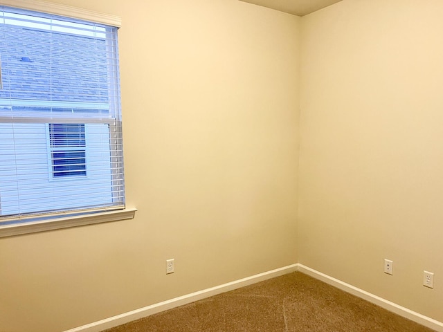 view of carpeted empty room