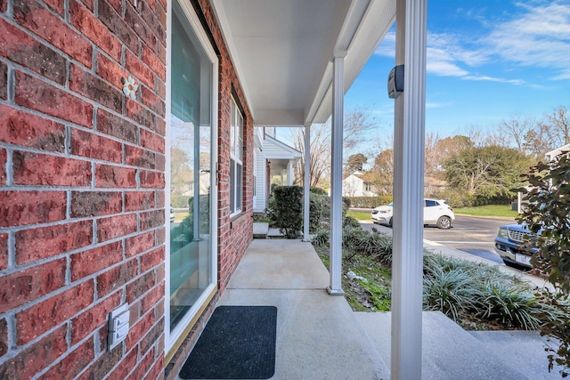 view of patio featuring covered porch