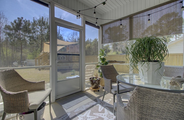 view of sunroom / solarium