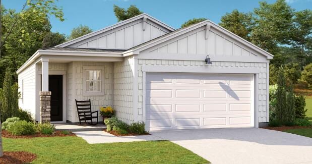 view of front of home featuring a garage