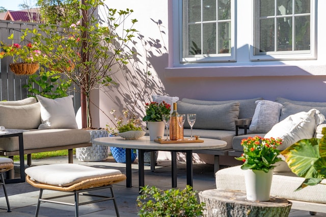 balcony with a patio