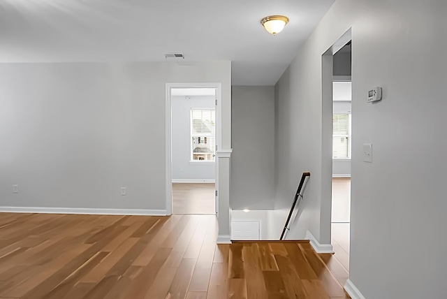 hall featuring hardwood / wood-style flooring