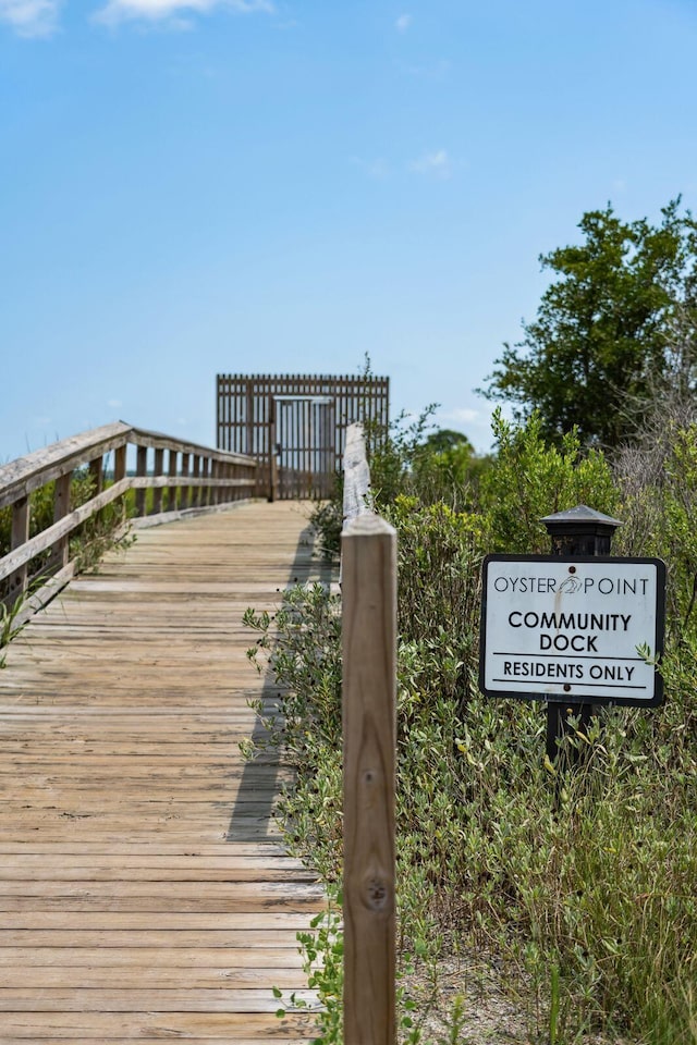 view of dock