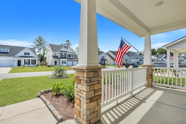 516 Yellow Leaf Ln, Summerville, SC 29486 - view of patio with a residential view and covered porch