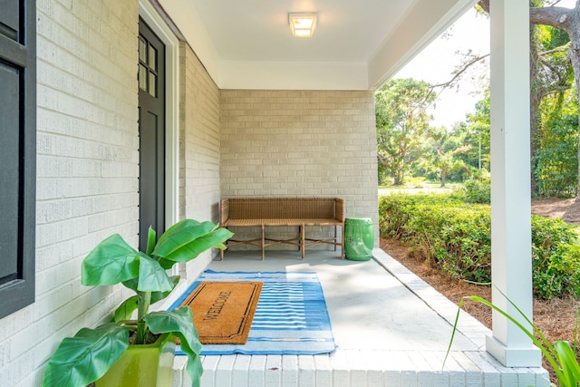 view of patio / terrace with a porch