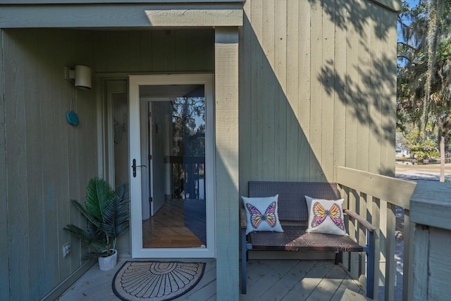 view of doorway to property