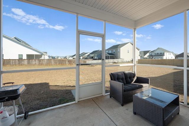 view of sunroom / solarium