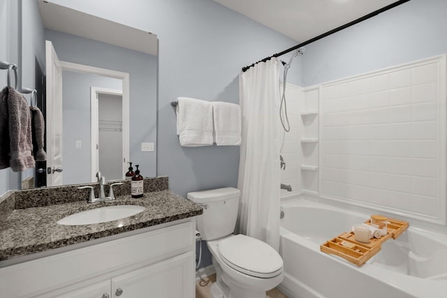 3438 Great Egret Dr, Johns Island, SC 29455 - full bathroom featuring vanity, shower / bath combination with curtain, and toilet
