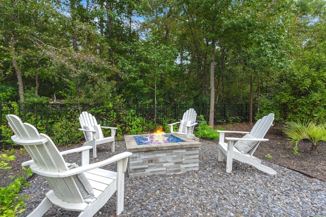 3438 Great Egret Dr, Johns Island, SC 29455 - view of patio / terrace featuring fence and an outdoor fire pit
