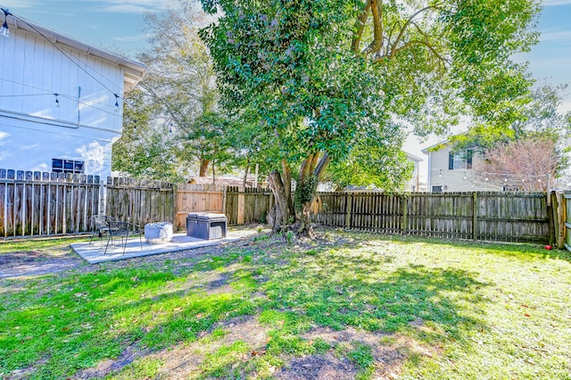 view of yard featuring a patio