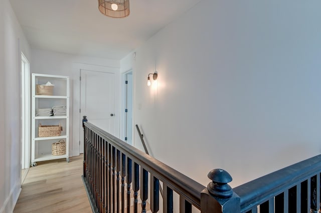 hallway featuring light wood-type flooring