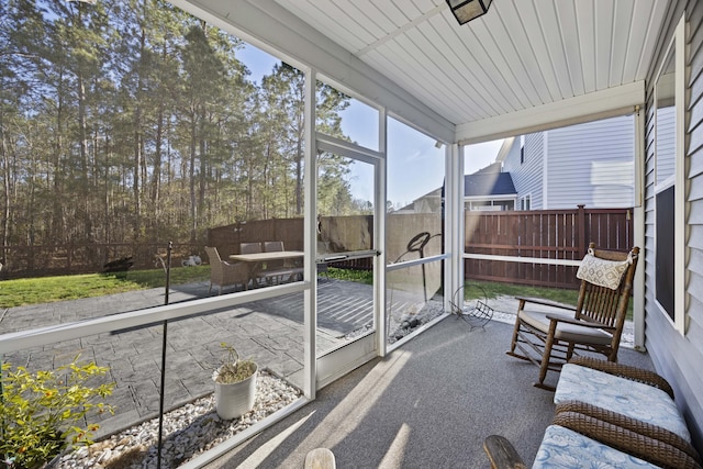 view of sunroom / solarium