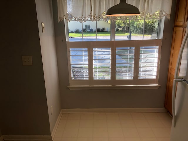 unfurnished dining area featuring a wealth of natural light