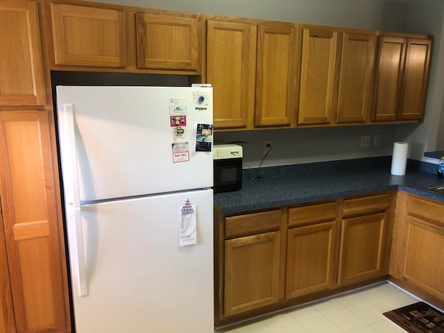 kitchen with white refrigerator