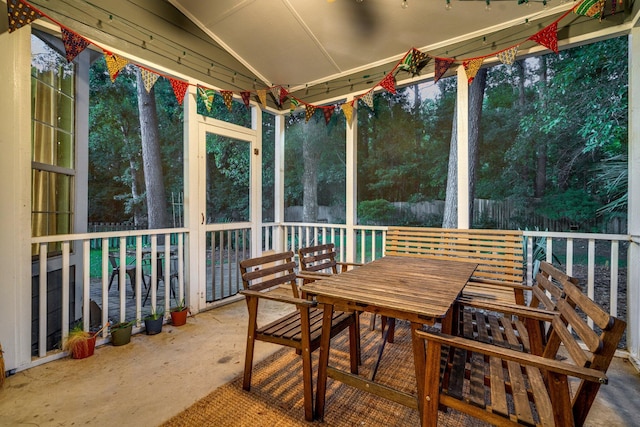 view of sunroom / solarium