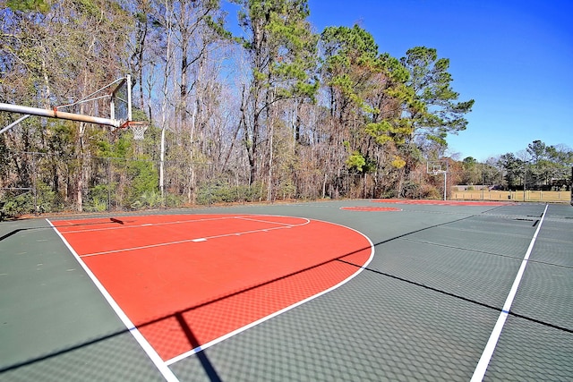 view of sport court