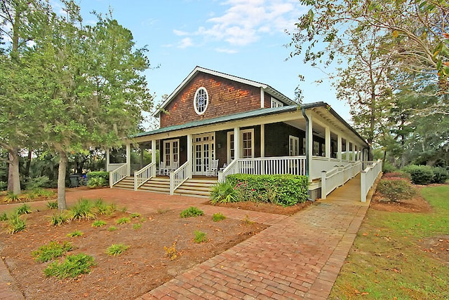 farmhouse with covered porch